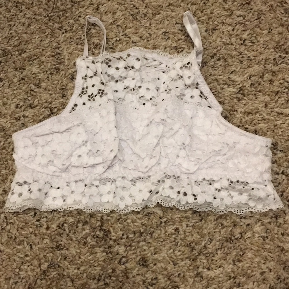 white bralette